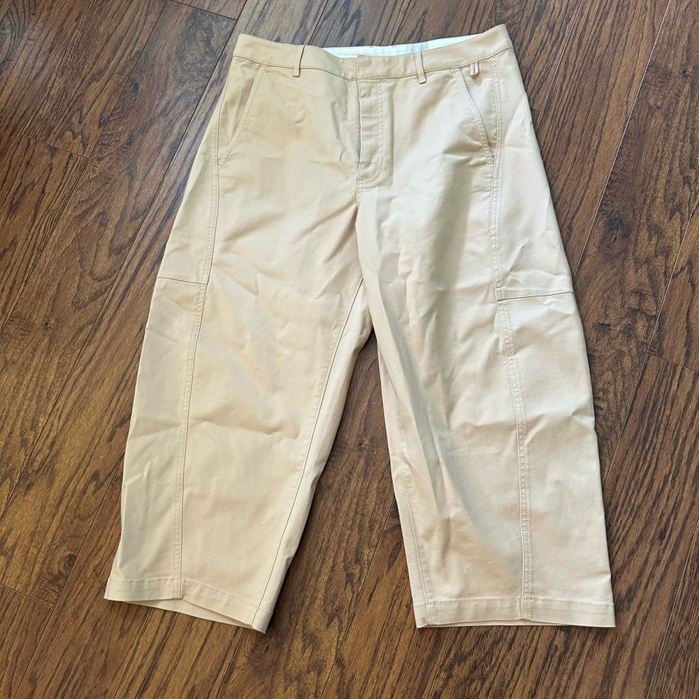 Maeve Tan Wide Leg Pants High-Waisted Design - Picture 2 of 4